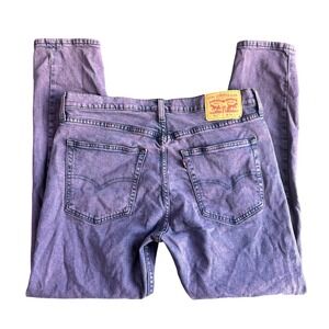 Levi Strauss 512 Taper Purple Acid Wash Jeans Women W36 L32 Retro 90's Style